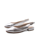 Ballerina slingback in vera pelle donna