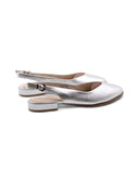 Ballerina slingback in vera pelle donna