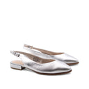 Ballerina slingback in vera pelle donna