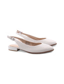 Ballerina slingback in vera pelle donna