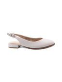 Ballerina slingback in vera pelle donna