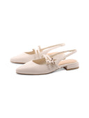 Ballerina vegan slingback a punta donna
