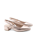 Décolleté slingback laminata da donna