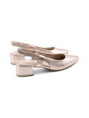 Décolleté slingback laminata da donna