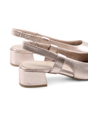 Décolleté slingback laminata da donna