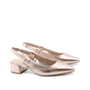 Décolleté slingback laminata da donna