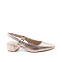 Décolleté slingback laminata da donna