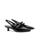 Décolleté slingback vegan in vernice