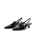 Décolleté slingback vegan in vernice