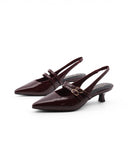 Décolleté slingback vegan in vernice