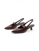 Décolleté slingback vegan in vernice