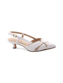 Décolleté slingback kitten heels vegan