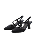 Dècolleté glitter slingback vegan donna
