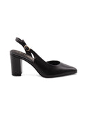 Décolleté slingback in pelle con fibbia