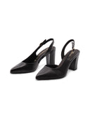 Décolleté slingback in pelle con fibbia