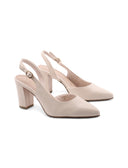 Décolleté slingback in pelle con fibbia