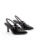 Decolletté slingback in vernice donna