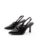 Decolletté slingback in vernice donna