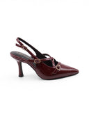 Decolletté slingback in vernice donna