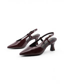 Slingback con tacco a rocchetto donna