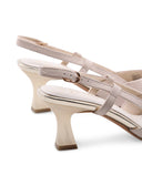 Décolleté slingback in pelle da donna