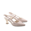 Décolleté slingback in pelle da donna