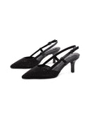 Décolleté slingback gioiello vegan
