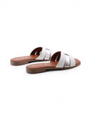 Ciabattina con dettaglio laminato donna