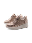 Scarpa in vera pelle con zeppa da donna