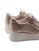 Scarpa in vera pelle con zeppa da donna