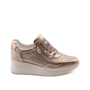 Scarpa in vera pelle con zeppa da donna