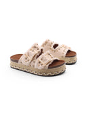 Ciabatta platform con borchie da donna
