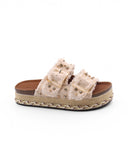 Ciabatta platform con borchie da donna