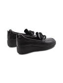 Mocassino in pelle con zeppa da donna