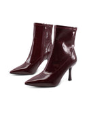 Tronchetto a punta in vernice da donna