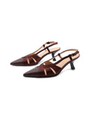 Slingback con dettagli in raso da donna