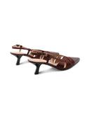 Slingback con dettagli in raso da donna