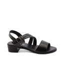 Sandalo nero con tacco da donna