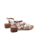 Sandalo multicolor in pelle da donna