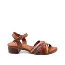 Sandalo multicolor in pelle da donna