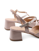 Slingback t-bar in vernice da donna