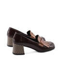Mocassino in vernice con frange donna