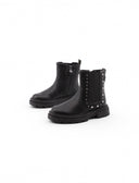 Stivaletto nero con suola chunky bimba