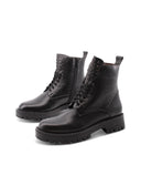 Anfibio nero in pelle da donna