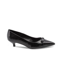 Kitten heel in vernice nera da donna
