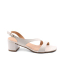 Sandalo elegante bianco con tacco donna