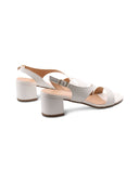 Sandalo elegante bianco con tacco donna