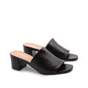 Mules nero in pelle da donna