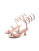 Sandalo alla schiava con strass donna