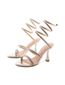 Sandalo alla schiava con strass donna